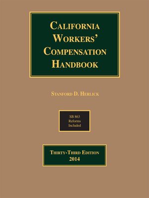 cover image of Herlick, California Workers' Compensation Handbook